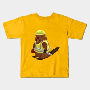 Construction Beaver Kids T-Shirt